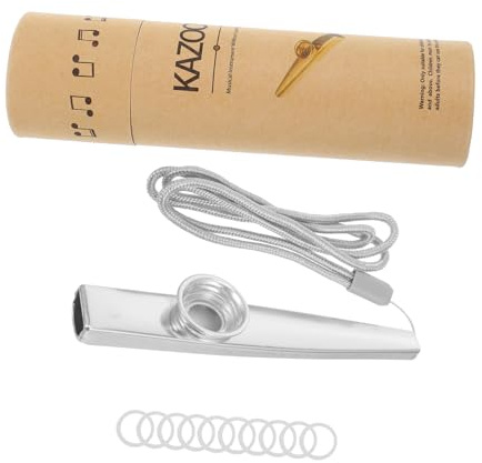 Metall Kazoo Satz 1 Satz Silber mit Membranen für Kinder und Erwachsene