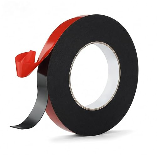 Gykutix Nastro Biadesivo Extra Forte 25mm x 10m x 2mm Nastro di Montaggio Fissaggio Impermeabile Nastro Adesivo Acrilico per Auto, Banda a LED, DIY, Ufficio, Interni ed Esterni