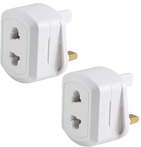 2 Pack Shaver Plug Adaptor UK, Toothbrush Adapter Plug, Electric Toothbrush Adapter Plug, Bathroom Shaver Adapter Plug UK