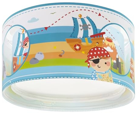 Dalber Kinder Deckenlampe Pirat Insel 60656M | Deckenleuchte; Kinderzimmer; Jungenzimmerlampe; E27 - 2 x 15W