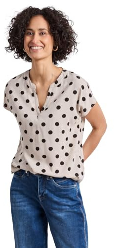 Street One Damen Dropped Shoulder Bluse mit Split Neck