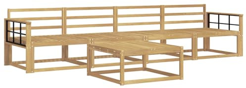 vidaXL Outdoor-Sofagarnitur 5 pcs Weiß 79 x 79 x 37 cm, Outdoor-Sofa-Set, modernes Gartenmöbel, modulare Sitzgruppe für Komfortables Entspannen im Freien