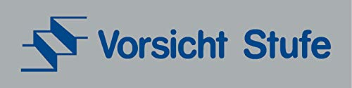Vorsicht Stufe Schild selbstklebend Einfach andrücken - fertig! 160x40x0,5mm