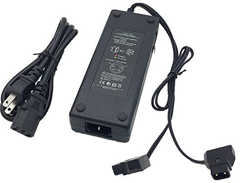 REYTRIC Dual D-Tap (P Tap) Travel Charger Compatible Sony V-Mount/V Lock and Anton Bauer Gold Mount Batteries with 2-Prong Power Cord