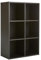 Home Source Storage Cube 6 Shelf Bookcase Wooden Display Unit, Black, 90cm