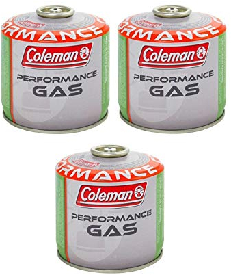 ALTIGASI Prime 3 Stück Gaskartusche Coleman C300 Performance A Gewinde mit 240 g Gas (Mix BUTANO/PROPANO) Alle Produkte Coleman Konnesion A Schraube