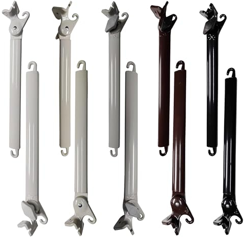 TENDEEVOLUTION Coppia di Braccetti per Tende da Sole per Balcone, da 50 e 70 cm in diversi Colori, Braccetti per Tende da Sole a Caduta da Esterno, Bracci di Ricambio (COPPIA NERO 50 CM)