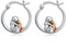 Hund Creolen Silber 925 Hunde Ohrringe Mädchen Tier Hundepfoten Schmuck Kinder Geschenke für Hund Beagle Frauen Damen…