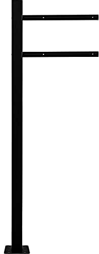 STILISTA Support Universel de boîte aux Lettres 120 cm, Choix du modèle, Un Pied, Noir