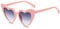 YAMEIZE Vintage Love Heart Sonnenbrille für Damen UV400 Schutzbrille Outdoor (Pink Blau)