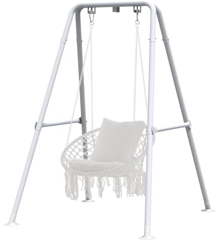 G TALECO GEAR Support de hamac, Charge maximale de 150 kg, support balançoire pour Chaise Suspendue, support de Chaise Suspendue d'extérieur ou d'intérieur (Blanc) (sans hamac)