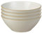 Denby - Impression Cream Cereal Bowls Set of 4 - Dishwasher Microwave Safe Crockery - Ceramic Stoneware Tableware Soup Bowls