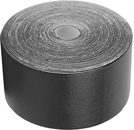 Jenngaoo Schlägerkopfschutzband, PU Tennisschlägerkopf Anti Kratzband, Schlägerkopfschutzaufkleber Squash Rack Rahmenschutz Schutzaufkleberrolle(Schwarz)