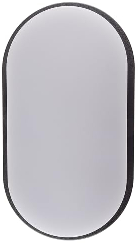 ChiliTec Led Wandleuchte 10 Watt 966 Lumen Oval Aussenwandleuchte IP54 Innen Aussen Beleuchtung Licht Warmweiß Gehäuse Anthrazit