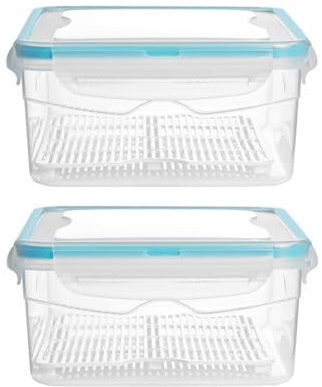 astor24 Premium Frischhaltedosen - Mealprep - 2x 2400ml - 100% luftdicht und auslaufsicher -40 bis +100 Grad - Aufbewahrungsbox - Vorratsdosen - Spülmaschinen-, Gefrierschrank geeignet - BPA frei