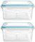 astor24 Premium Frischhaltedosen - Mealprep - 2x 2400ml - 100% luftdicht und auslaufsicher -40 bis +100 Grad - Aufbewahrungsbox - Vorratsdosen - Spülmaschinen-, Gefrierschrank geeignet - BPA frei