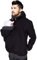 2 En 1 Kangourou Papa Hommes Sweat Multi-Function Pull Automne Et Hiver Pour Hommes Veste Papa Et Manteau Porte-Bébé (Color : Black, Size : L(large))
