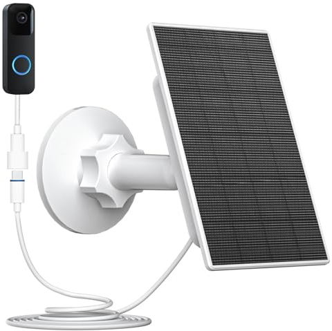 VUEBEE 2W Solar Panel Compatible with Blink Video Doorbell, Solar Panel Charger for Video Doorbell