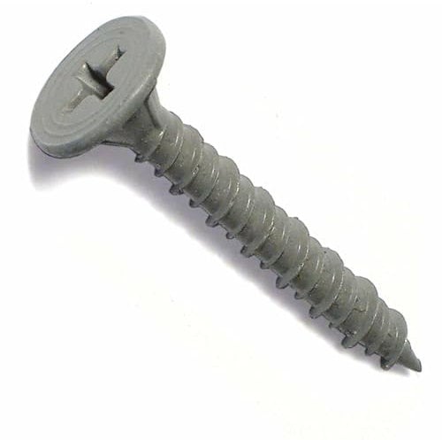 Drywall Cement Board Screws Twin Cut Point Wafer Countersunk - Hi-Low Thread Exterior Plus Grey Coating Fibre Backer Board Timber Stud Phillips Head (200, 4.2 x 42mm)