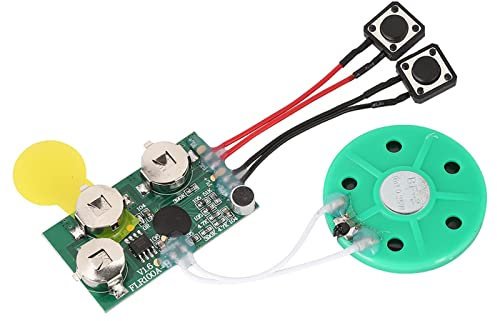 Yusat Nachrichtenrekorder für Spieluhr-Chip, 14 × 9 × 1 DIY Grußkarten-Chip, 120 Sekunden, beschreibbares Sprach-Soundchip-Modul, Nachrichtenrekorder für Musikbox, Sprachaktivierter Rekorder