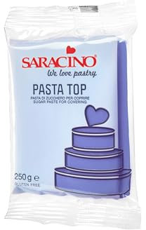 SARACINO We love pastry Pasta di Zucchero Top Viola per Copertura da 250 g Made in Italy