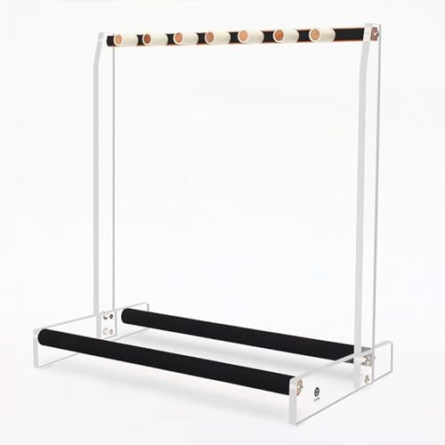 Tennisschläger Halter Klarer Acryl-Tennisschlägerständer für Mehrere Schläger, Platzsparender Badmintonschlägerständer für Zuhause/Studio, Gepolsterter Organizer für Sportausrüstung (Size : 66cm (26