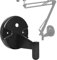 Geekria for Creators Microphone Boom Arm Wall Mount Adapter, Wall Mount Microphone Holder with Adjustable Interface Aperture Compatible with Aokeo AK-35, TONOR T20, InnoGear Mic Arm (Black)