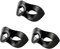 MFUOE 3 Stück Halbgesichtsmasken, schwarz, klassische venezianische Maske, Augenmaske, Maskenzubehör für Halloween, Karneval, Motto-Party