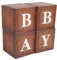 Ballonbox, Buchstabe BABY Worte Dekoration Mehrzweck-Hochzeitsballonbox für Party (Holzmaserung)