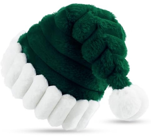 CITÉTOILE Erwachsener Weihnachtsmütze, Weihnachtsmütze für Frauen und Herren, Neuartiger Weihnachtshut, Deluxe Velvet Weihnachtsdekoration, Xmas Hat für Party Halloween, Grün