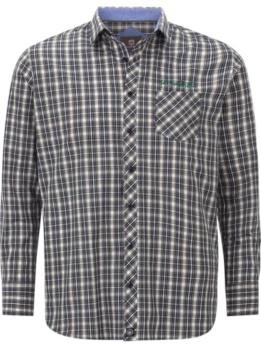 Jan Vanderstorm Herren Hemd Bjornman | lässiges langarm Karohemd, 100% Baumwolle mit Kentkragen, Brusttasche, Alltag & Freizeit kariert, große Größen L–7XL