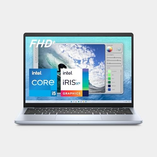 Dell Inspiron 14 5440 Laptop 14 16:10 FHD+ Display, Intel Core i5-1334U, 16GB RAM, 512GB SSD, Intel Iris Xe, Windows 11 Home, Fingerprint Reader, Hintergrundbeleuchtung – Deutsch (QWERTZ), Ice Blue