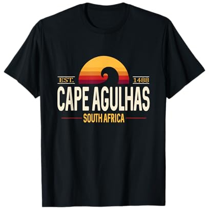 Cape Agulhas Südafrika | Cape Agulhas SA Retro Wave T-Shirt