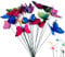Garden Butterflies Stakes, 25 Pieces Colorful Butterflies Dragonflies Patio Ornaments on Sticks, Garden Ornaments Outdoor, for Home DIY Bedroom Party Decor