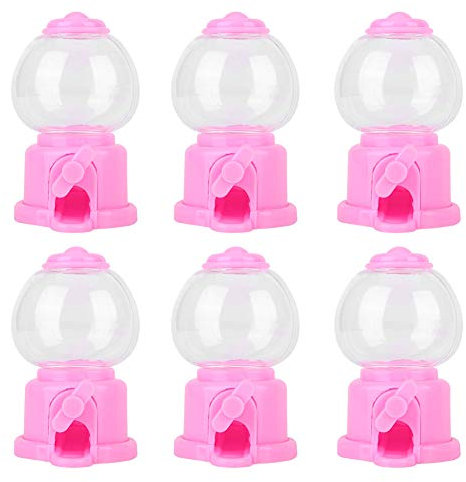 XIASABA Mini dispensador de dulces, 6 piezas, mini caja de almacenamiento de dulces con forma linda, dispensador de máquina de dulces para niños, mini máquinas de dulces