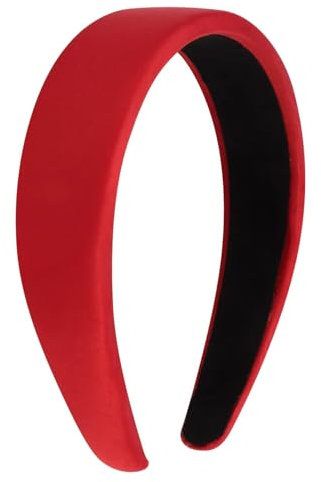 YOCDNOV Lot de 1 Style rétro bandeaux rembourrés en velours- Classique Serre-Tête Rose Bandeau de Cheveux Femme Serre-Tête Large 3cm Accessoires pour Cheveux(rouge)