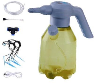 perfk Arrosoir Automatique Kit d'irrigation Goutte à Goutte Automatique Dispositifs d'arrosage pour Plantes à Gazon Système d'irrigation intérieur pour, 2l Jaune