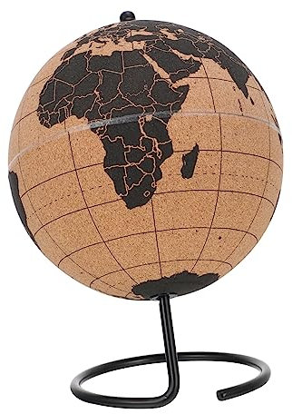 TOYANDONA Cork World Globe Mit Stand Dekorativer Tischglobus Für Büro Und Zuhause Für Reiseplanung Und Geografie-entdeckungen Stilvolle Tischdekoration Aus Kork