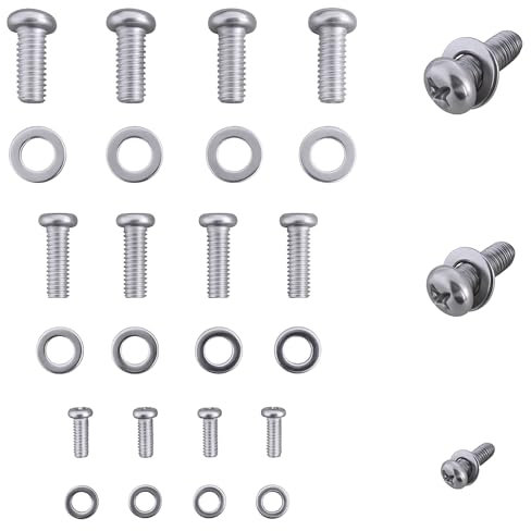 Universal TV & Monitor Mounting Hardware Kit – 24pcs M4, M6, M8 Screws with Washers & Spacers | Stainless Steel Fixing Bolts for Wall Mount Brackets