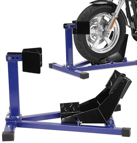 Izrielar Motorradwippe, Motorradständer vorne für 17-21 und 60-160 mm Reifen, Motorrad ständer aus Stahl, Rutschfest Einstellbar Transportständer Vorderradhebeständer für Vorderreifen