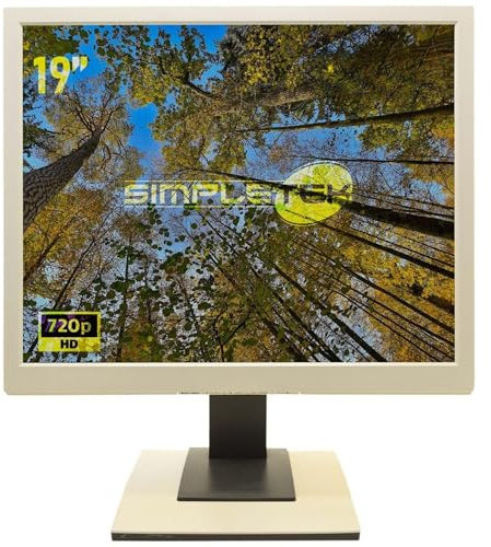 SIMPLETEK - Monitor LCD B19-5 de 19 pulgadas | 5:4/4:3 - VGA/DVI - Altavoces integrados | Base, cable de alimentación y cable VGA incluidos (reacondicionado)