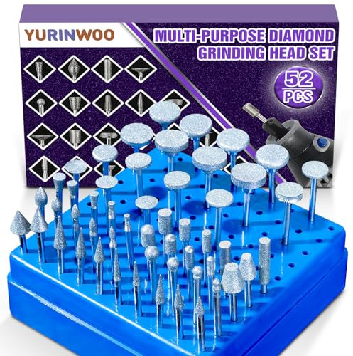 Juego de 52 fresas de diamante compatibles con Dremel-1