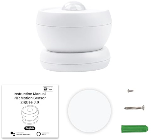 Wattive Sensore Movimento, ZigBee Rilevatore di Movimento Wireless 120° 8m Sensore di Presenza umano PIR a infrarossi Intelligente Antifurto Casa con Tuya APP Monitoraggio Remoto