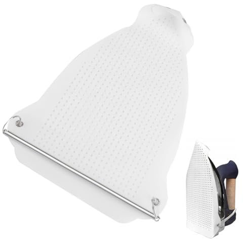 ABinCHAOBang 1 Pcs Iron Cover, Non-Stick Iron Plate Cover Fitting Most Electric Steam Iron, Iron Sole Protector for Garment or Clothes Fabric Protection (White)