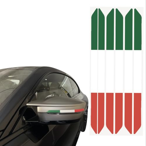 Italien Aufkleber Spiegel Auto,... Perfekt für WM, EM,... UV beständig, Waschstraßenfest (Italien)