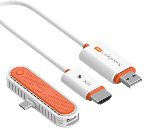 j5create ScreenCast Mini Duo Typ-C Wireless HDMI-Sender und | Plug&Play 1080p@60Hz, geringe Latenz, 5G+2,4G-Ausgang für Streaming vom Smartphone/Tablet zum Fernseher (JVAW60)