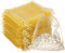 G2PLUS 100 Stück Gold Organzasäckchen, 13x18 CM Groß Geschenk Organzabeutel, Hochzeit Organza-Beutelchen mit Kordelzug Sie als Hochzeit Bonbonsbeutel, Schmuckbeutel, Geschenkbeutel