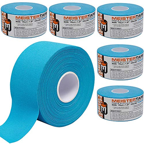 Meister Premium Trainer-Tape aus Zinkoxid für Sport und Medizin – 13,7 m x 3,8 cm – Türkis – 6 Rollen