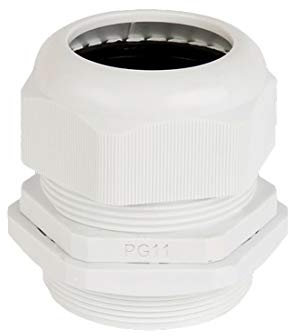 Plastic Waterproof Adjustable Cable Glands Joints,White PG11 Nylon Cable Gland 25Piece