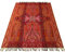 Lorenzo Cana Luxus Wolldecke Jacquardgewebt Baumwolle feinste Wolle vom Merinolamm Mehrfarbig rot Paisley Wohndecke Sofadecke Kuscheldecke Plaid 130 cm x 180 cm - 96251